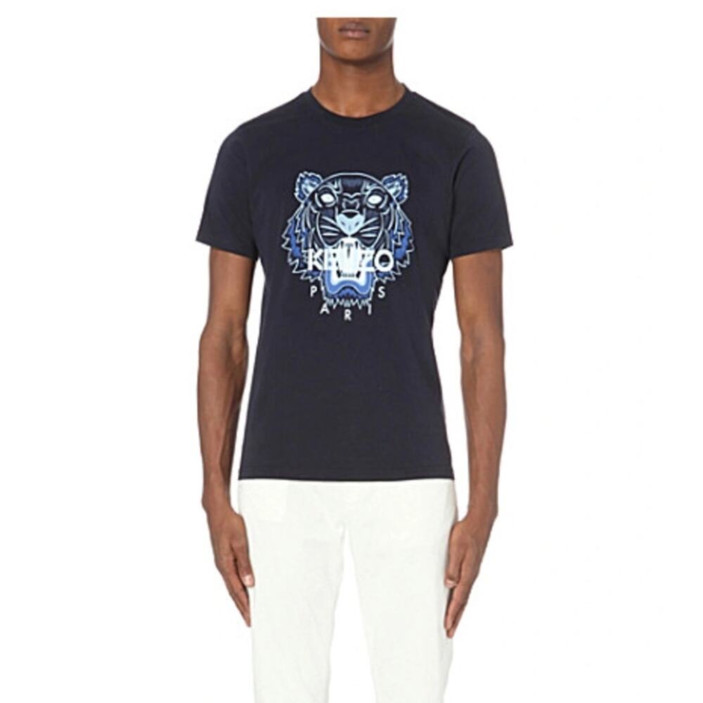 NWT KENZO Tiger Motif Cotton Black T-shirt Small